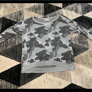 Oversized Grey Camo Crew